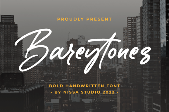 Bareytones: A Modern Script Font for Editorial Design